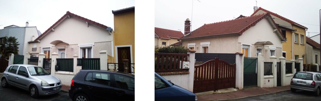 Maison existante à Châtillon avec toiture à deux pans